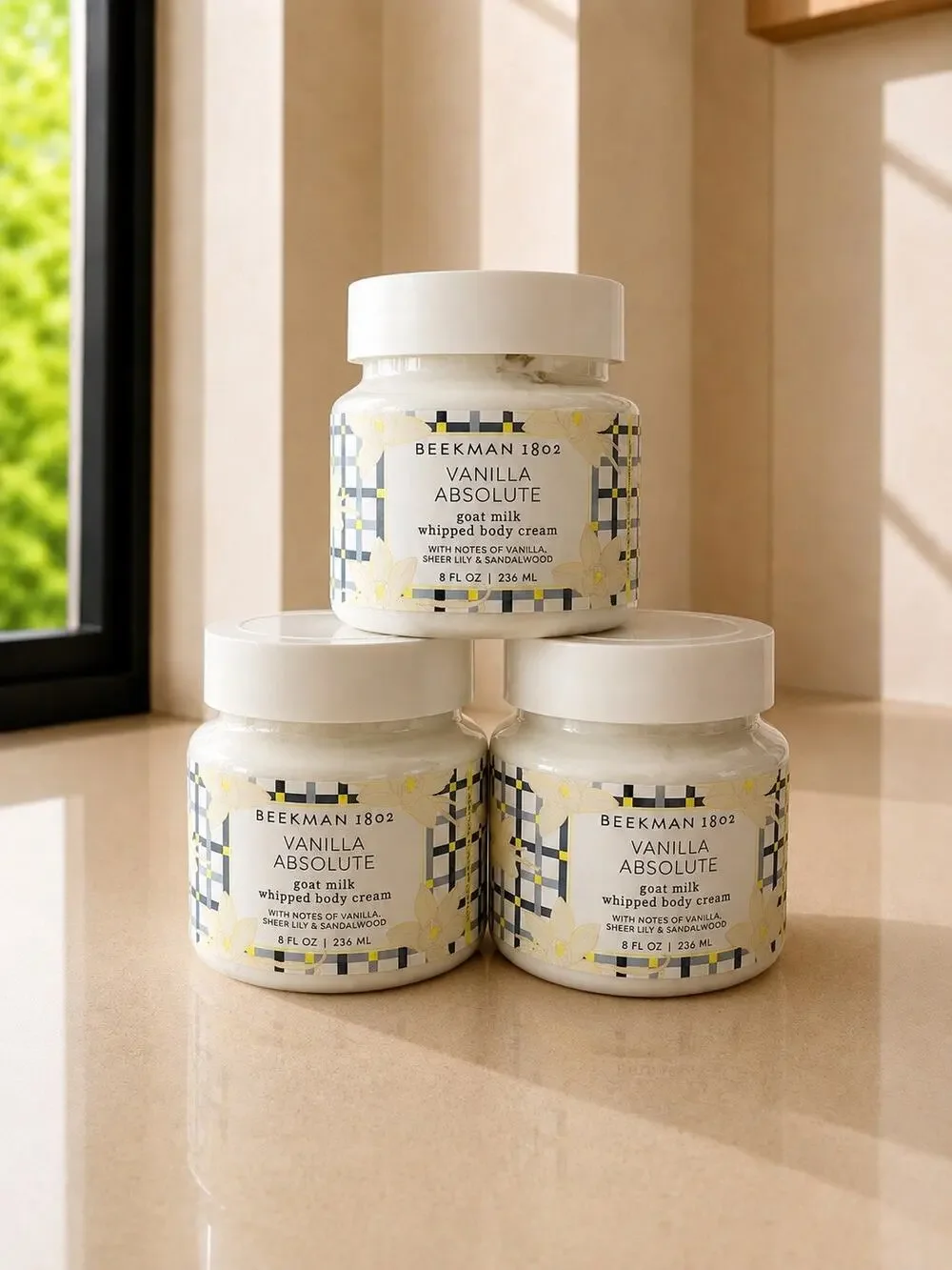 $117 Beekman 1802 Vanilla Absolute Goat Milk Whipped Body Cream set of 3